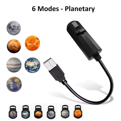 USB Projector Light Halloween Moon Lamp Christmas Holiday Night Light Rotatable Scenes Projector for Wall Ceiling Decor Lighting