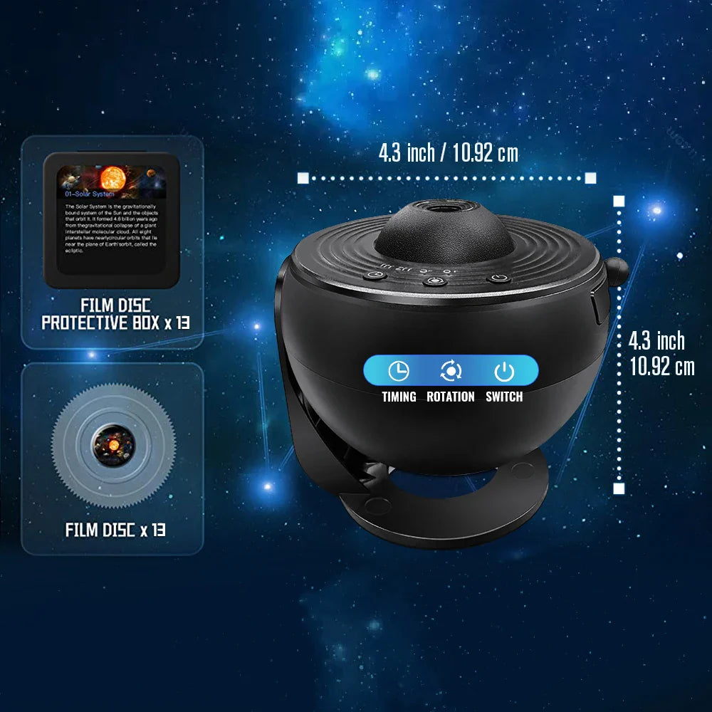 Transform Your Space with the Galaxy Projector: Stunning Starry Sky Night Light & Solar System Constellation for Kids' Bedrooms