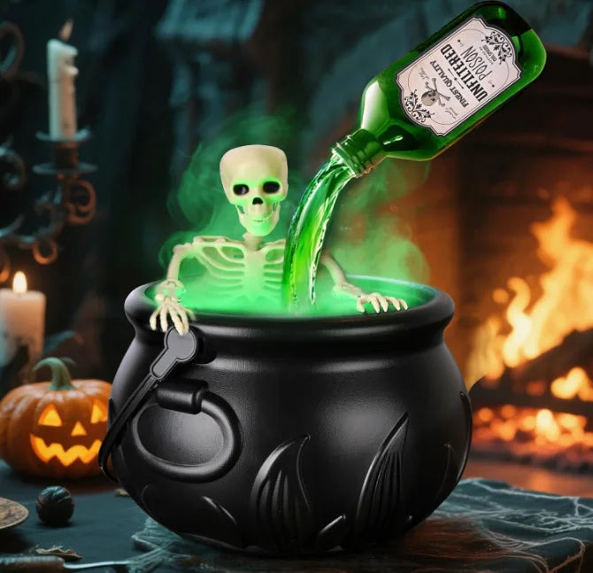 Enchanting Black Wizard Bowl with Magic Float Bottle & Diffuser - Perfect for Spooky Halloween Parties and Haunted Home Decor!