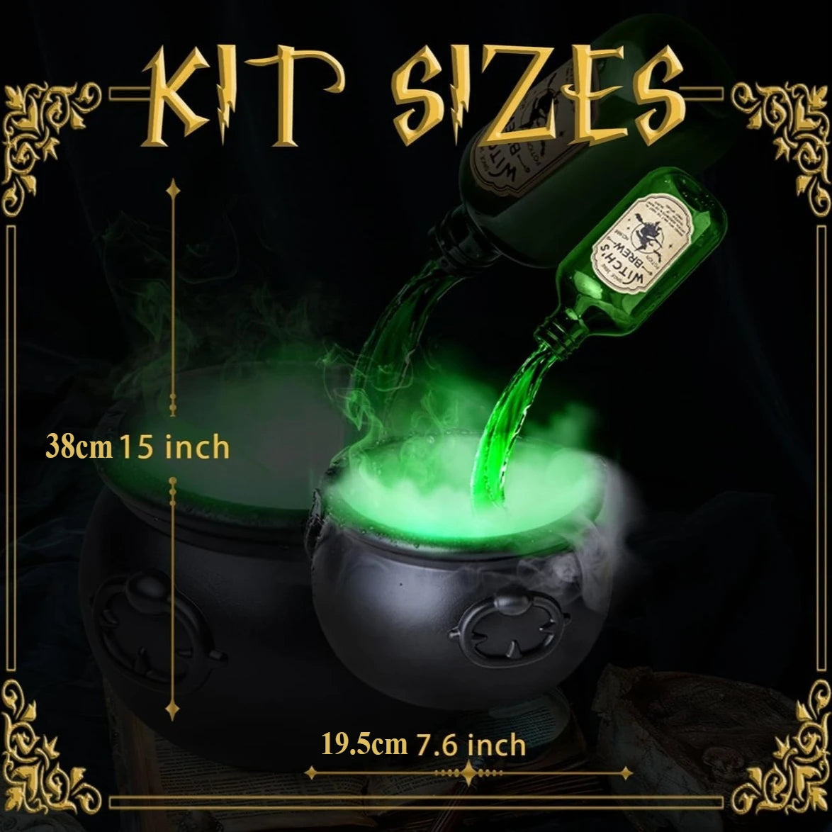 Enchanting Black Wizard Bowl with Magic Float Bottle & Diffuser - Perfect for Spooky Halloween Parties and Haunted Home Decor!