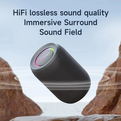 S32PRO 15W Waterproof Portable Bluetooth 5.2 Speaker - Mini TWS Column Box with TF Card Support for Outdoor Adventures