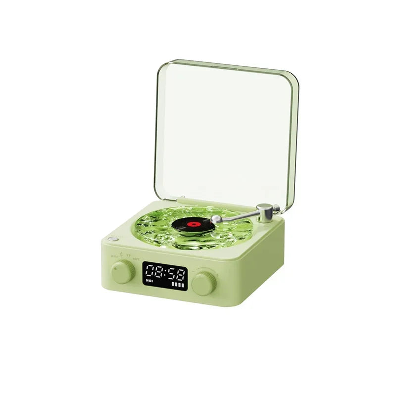 Retro Waves Bluetooth Vinyl Player with RGB Light - Sleep Aid Turntable Speaker with White Noise