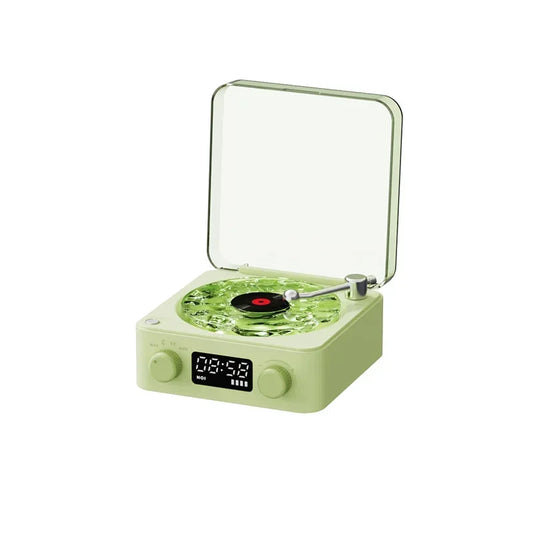 Retro Waves Bluetooth Vinyl Player with RGB Light - Sleep Aid Turntable Speaker with White Noise