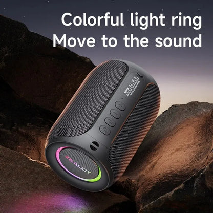 S32PRO 15W Waterproof Portable Bluetooth 5.2 Speaker - Mini TWS Column Box with TF Card Support for Outdoor Adventures