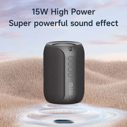 S32PRO 15W Waterproof Portable Bluetooth 5.2 Speaker - Mini TWS Column Box with TF Card Support for Outdoor Adventures