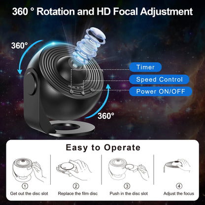 Transform Your Space with the Galaxy Projector: Stunning Starry Sky Night Light & Solar System Constellation for Kids' Bedrooms
