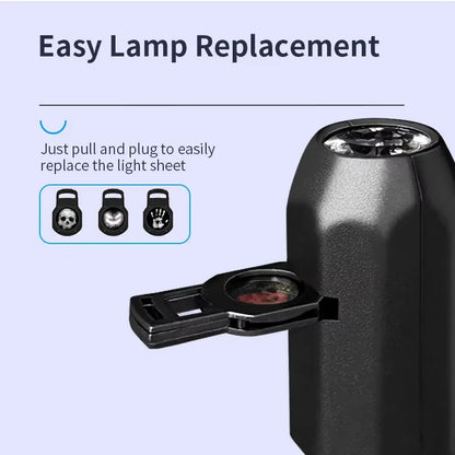 USB Projector Light Halloween Moon Lamp Christmas Holiday Night Light Rotatable Scenes Projector for Wall Ceiling Decor Lighting