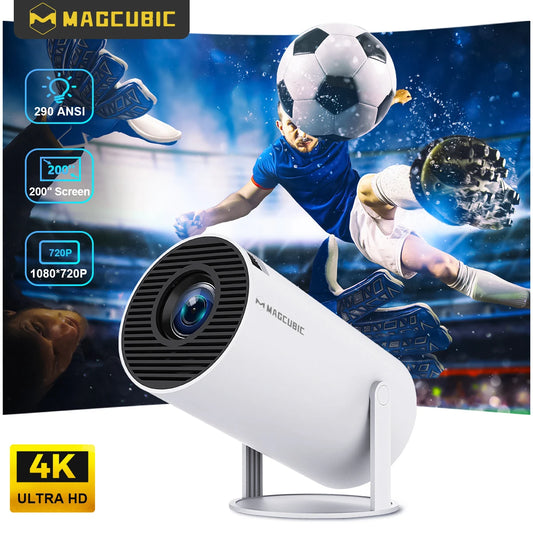 HY300 PRO 4K Projector - Android 11, Dual WiFi 6, 290 ANSI, Bluetooth 5.0, Perfect for Home Cinema & Outdoor Entertainment